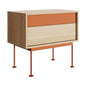 Wooden Two-Drawer Modern bedsidetable
