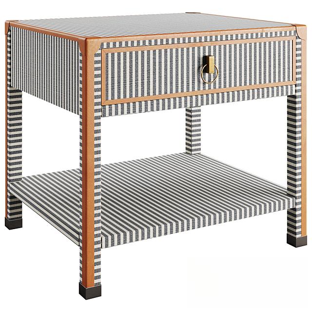 Striped Geometric Modern bedsidetable