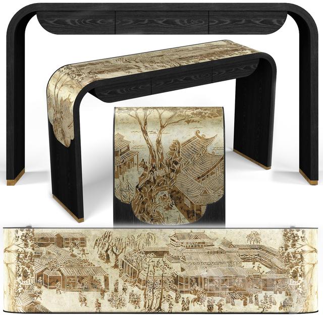 ChinesePaintingTraditionalConsoleTable dresser