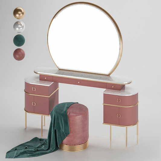 Pink Oval Vanity dresser
