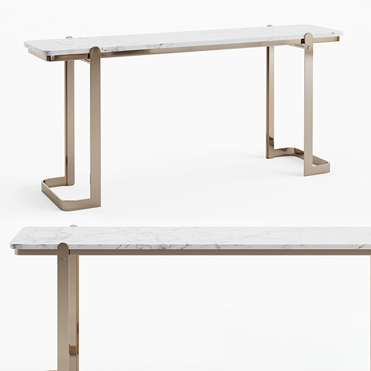 Marble metal console