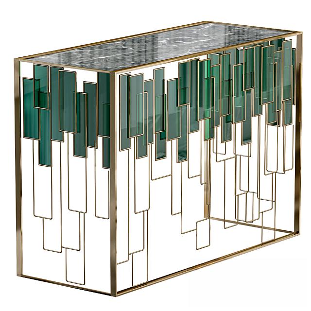 Green Stripes Modern rack