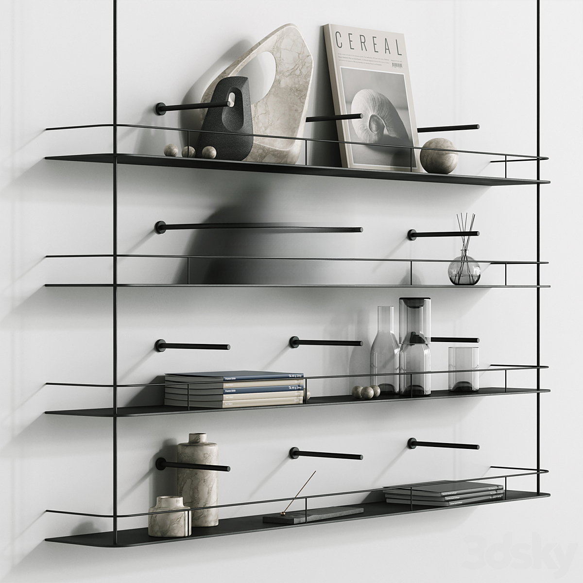 Black Minimalist Shelf rack