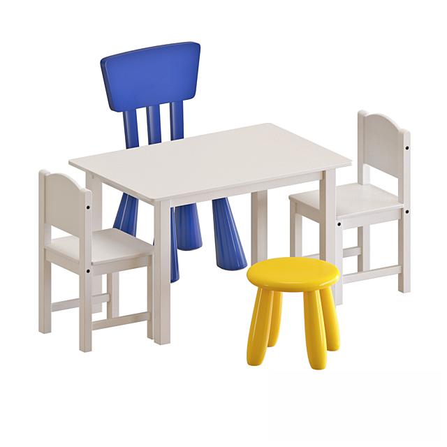 White Blue Yellow Furniture