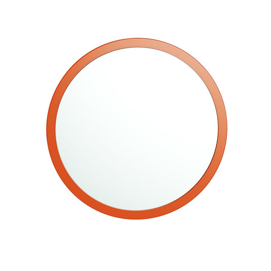 Round Orange Mirror