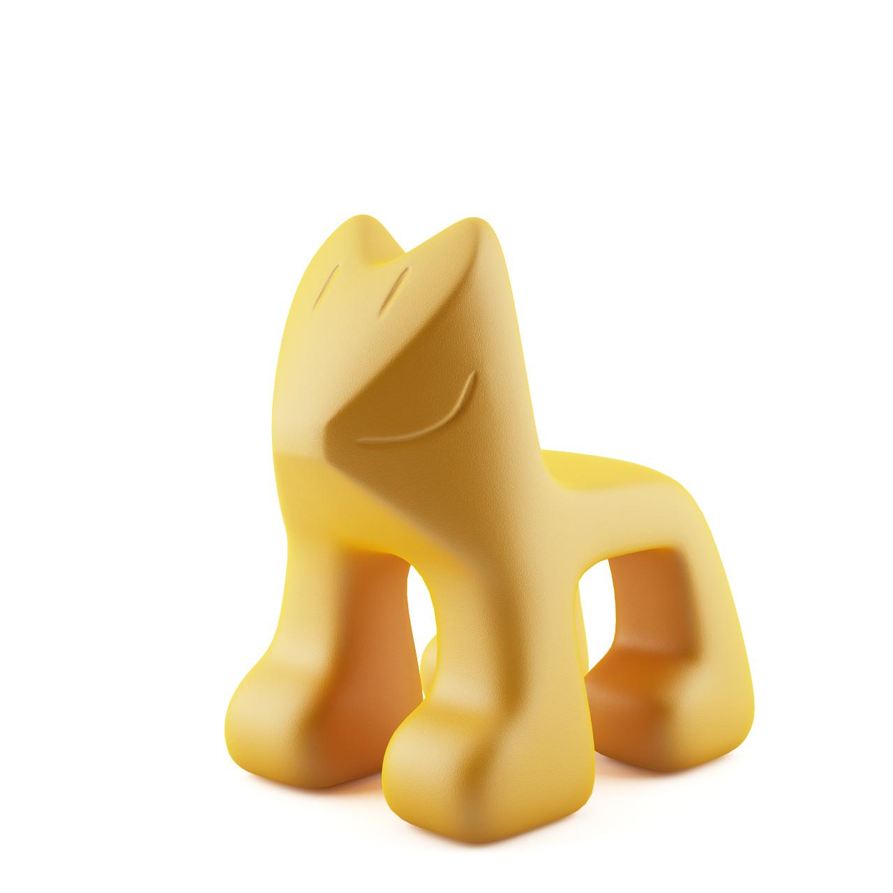 AnimalShapeYellowChair