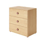 Wooden Three Drawer Chest