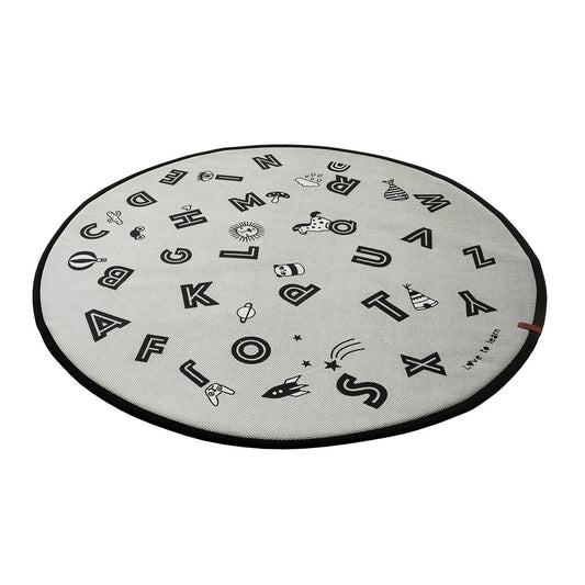 Alphabet Cartoon Round Carpet