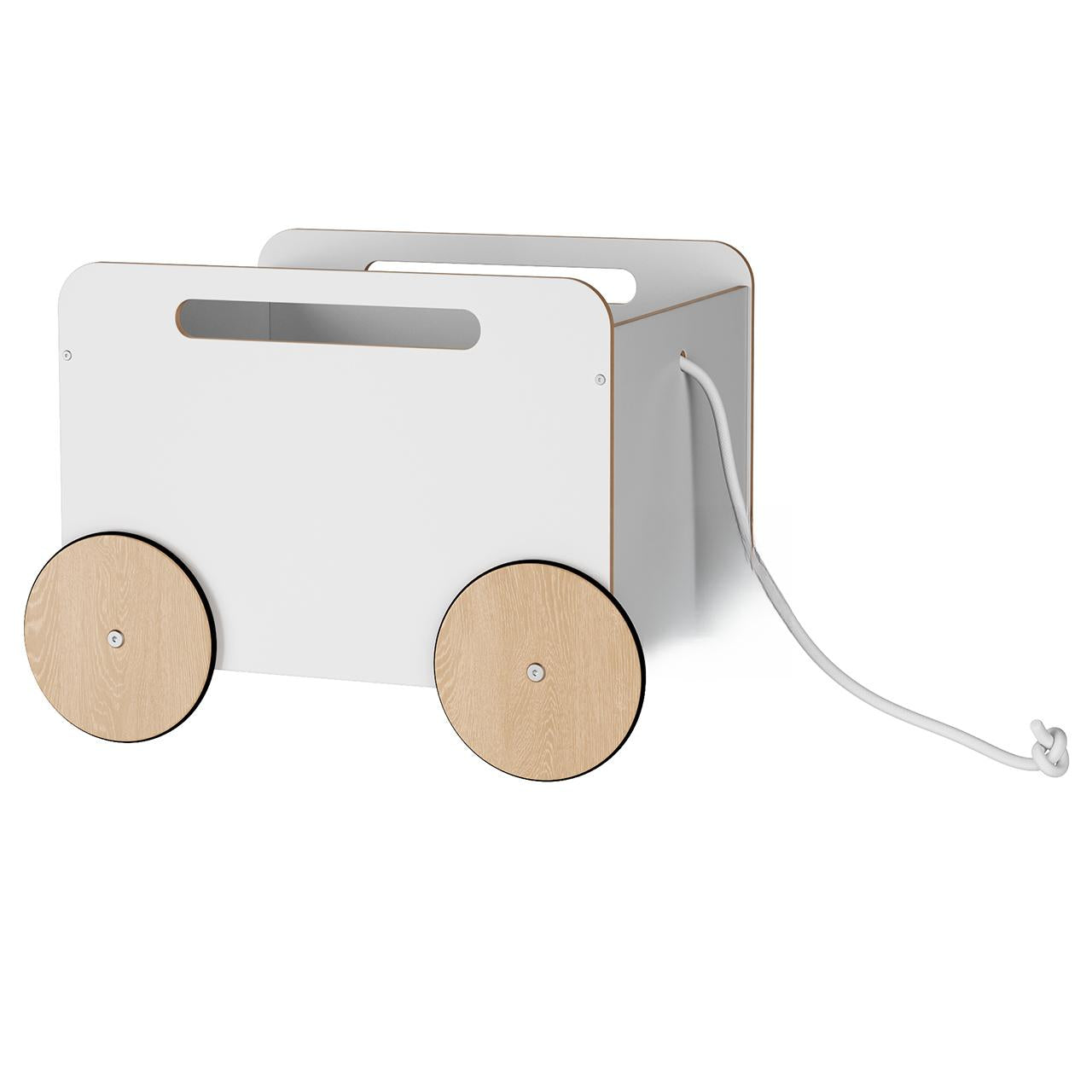 White Wooden Toy Cart