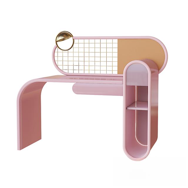 Pink Modern Desk