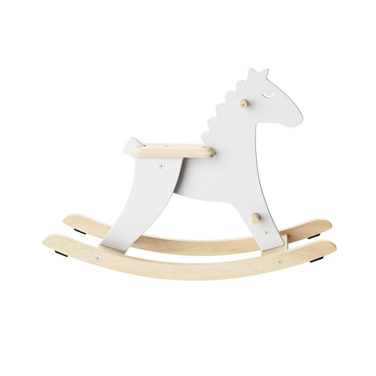 White Wooden Rocking Horse