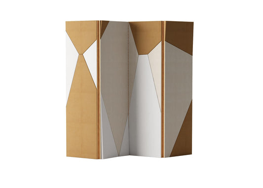 Geometric Pattern Folding Screen