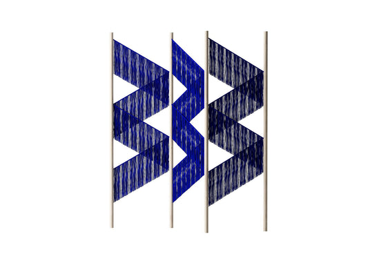 Blue Zigzag Pattern Flags screen