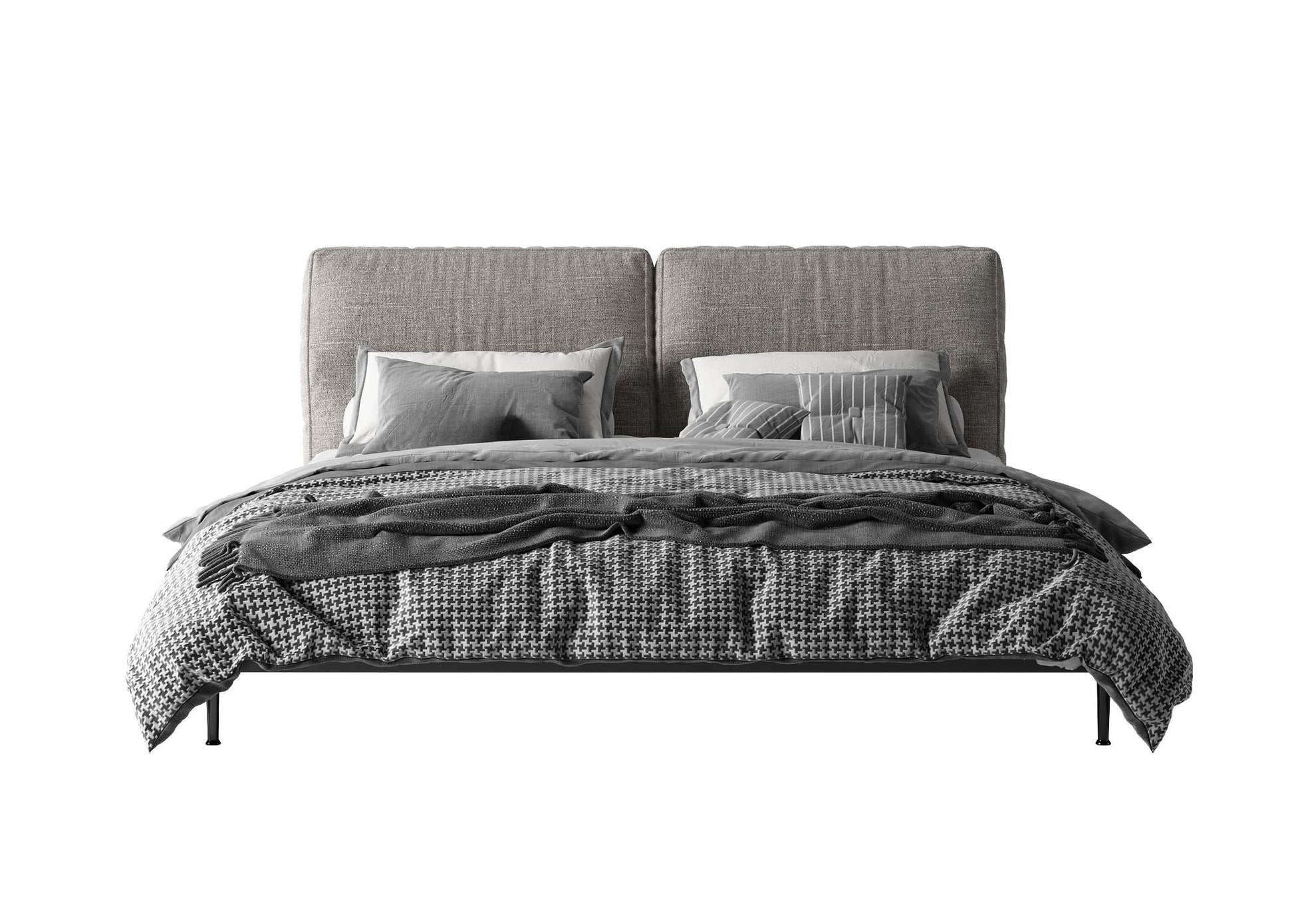 Grey Double Bed bed