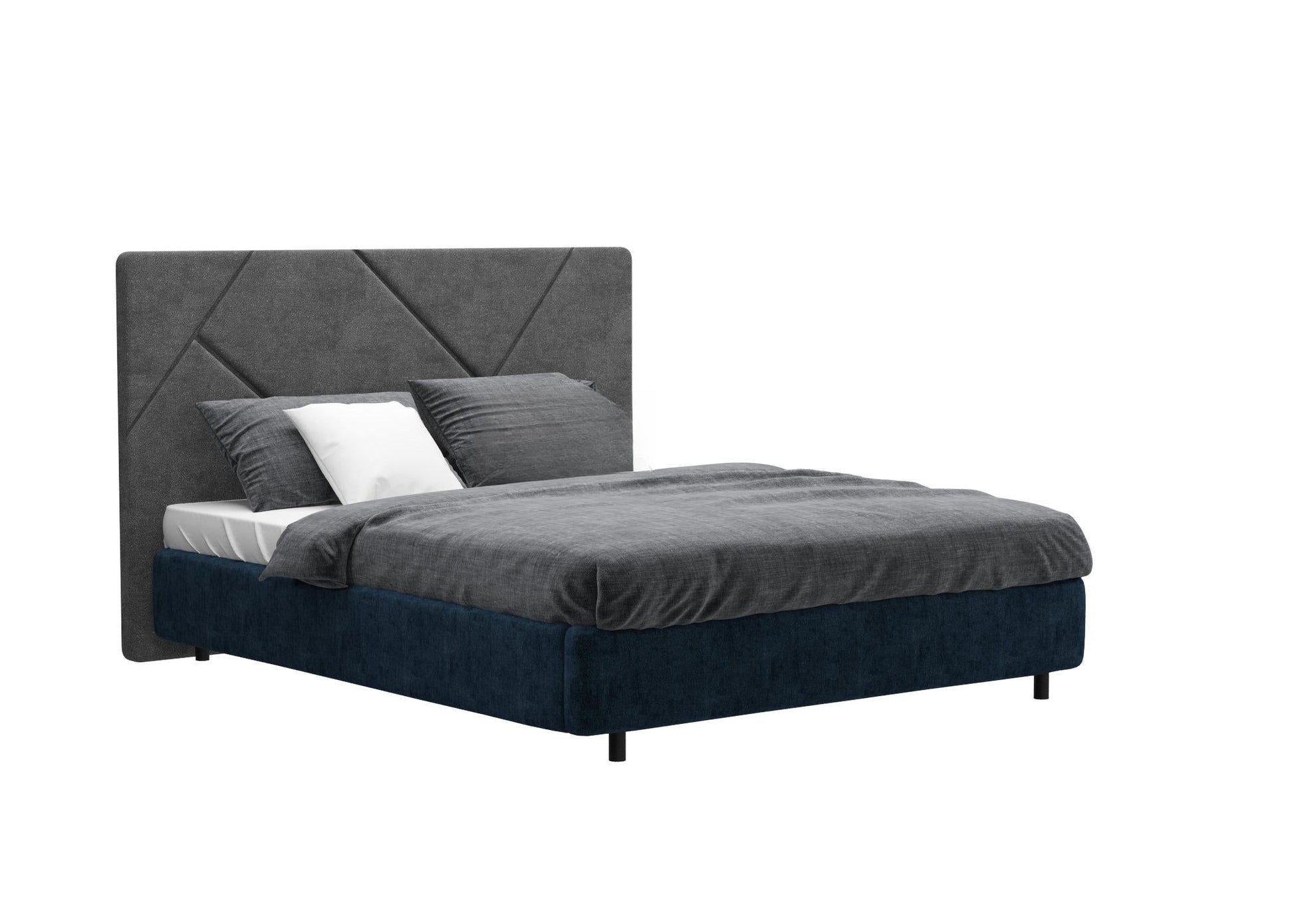 Grey Blue Bed bed