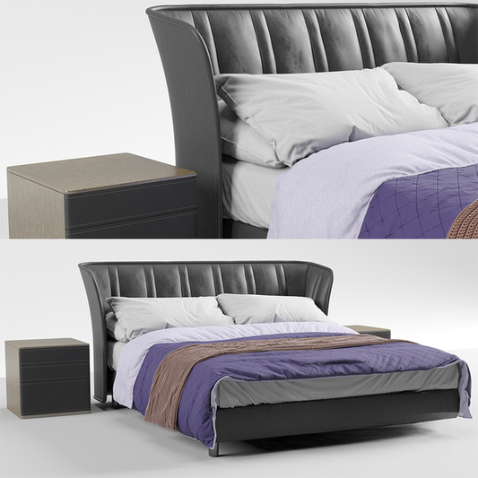 Leather Modern Bed bed