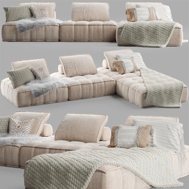 Modular Sofa Beige bed