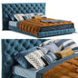 Blue Quilted Bed bed