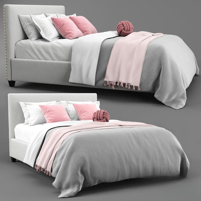 Grey Pink Bed bed