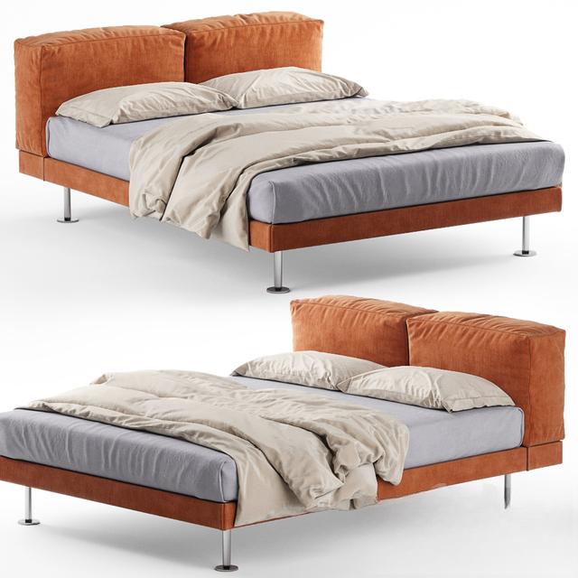 Brown Velvet Bed bed