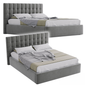 Grey Velvet Bed bed