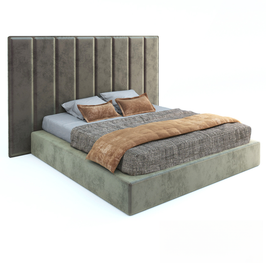 Grey Upholstered Bed bed
