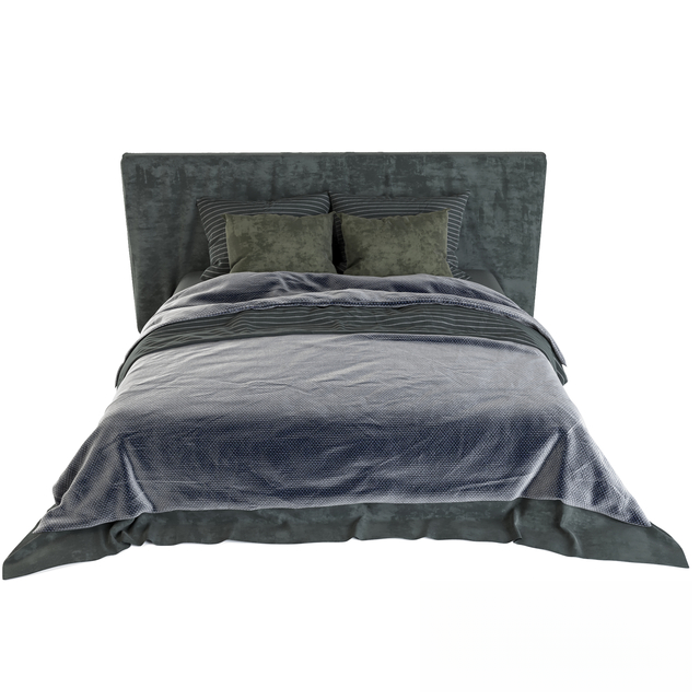 Grey Velvet Bed bed