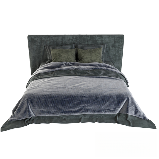 Grey Velvet Bed bed