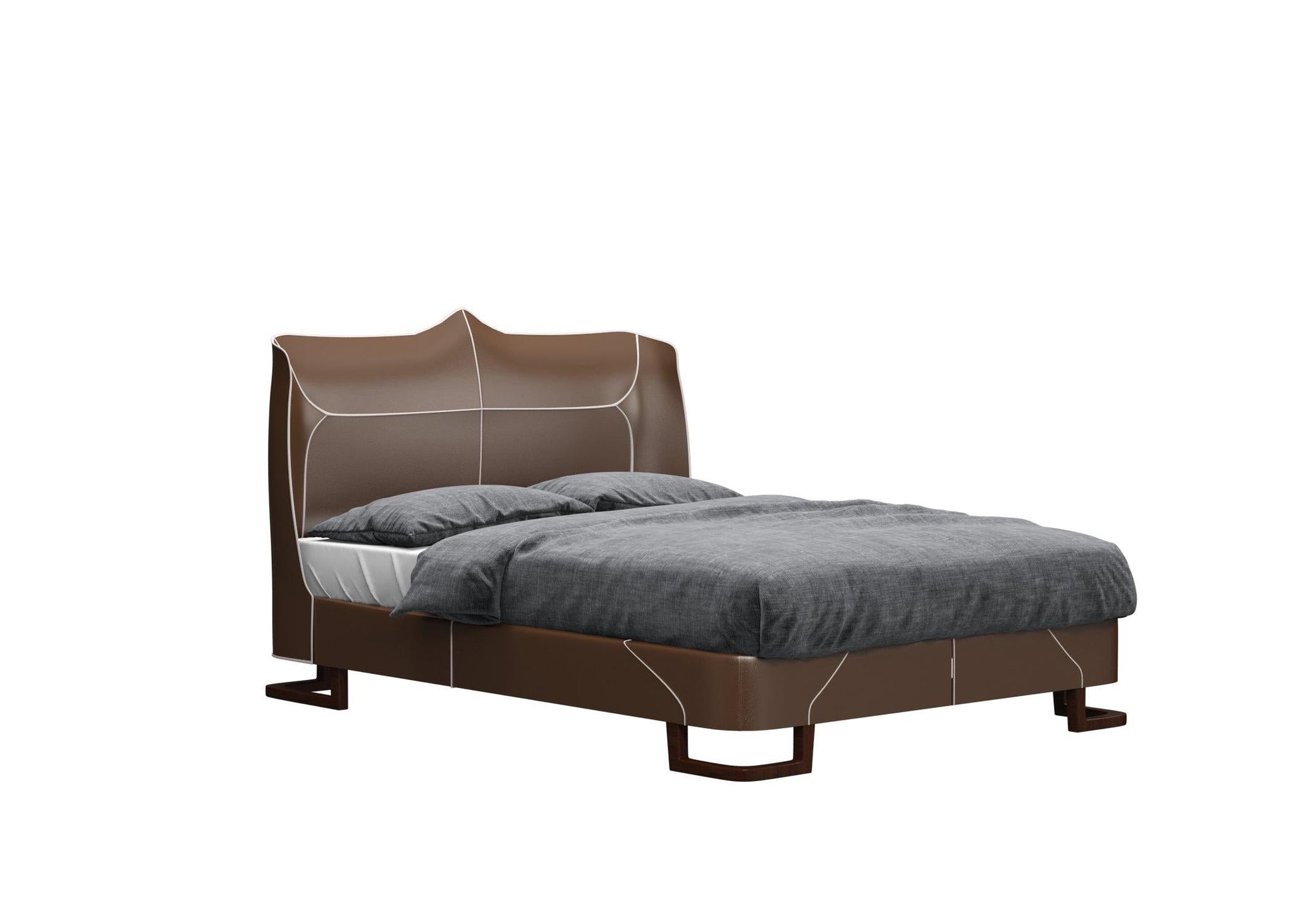 Brown Leather Bed bed