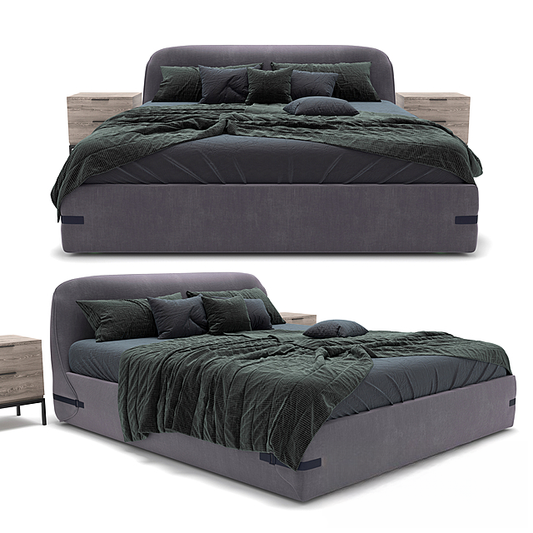 Modern Grey Bed bed