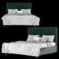 GreenUpholsteredBed bed