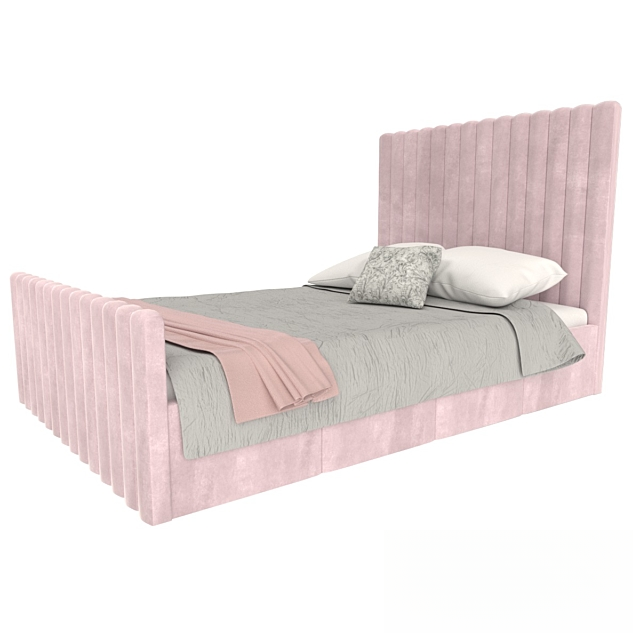 Velvet Pink Bed bed