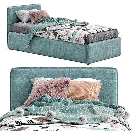 Teal Modern Bed