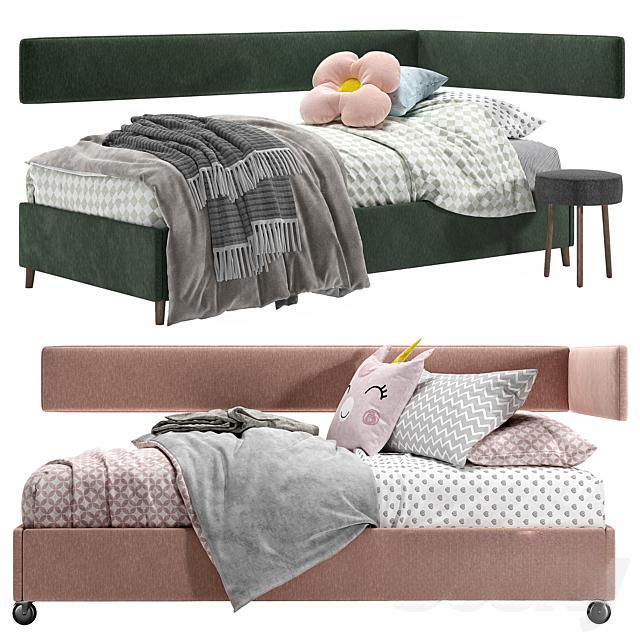 Green Pink Bed bed