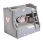 Grey Heart Bunk Bed bed