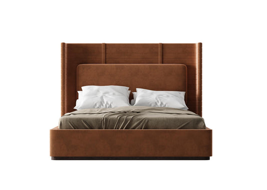 Brown Leather Bed