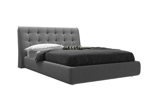 Grey Upholstered Bed