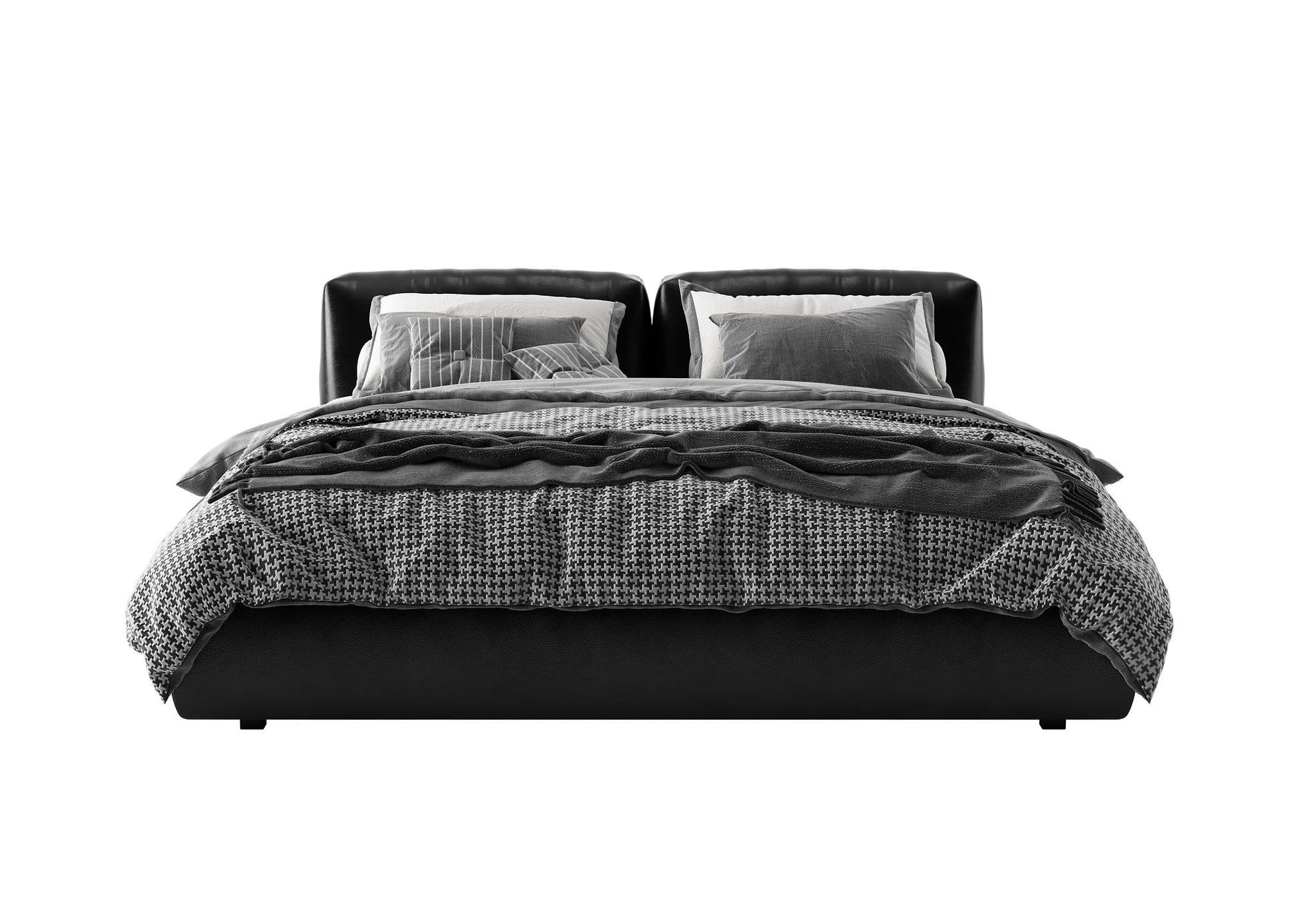 Black Checkered Bed bed
