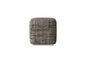 Gray Herringbone Woven Square Footrest 3D Model - Slim Metallic Base Modern Neutral-Toned Stool chair