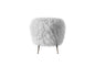 Plush Faux-Fur Stool with Slim Metallic Legs for Modern Interiors chair