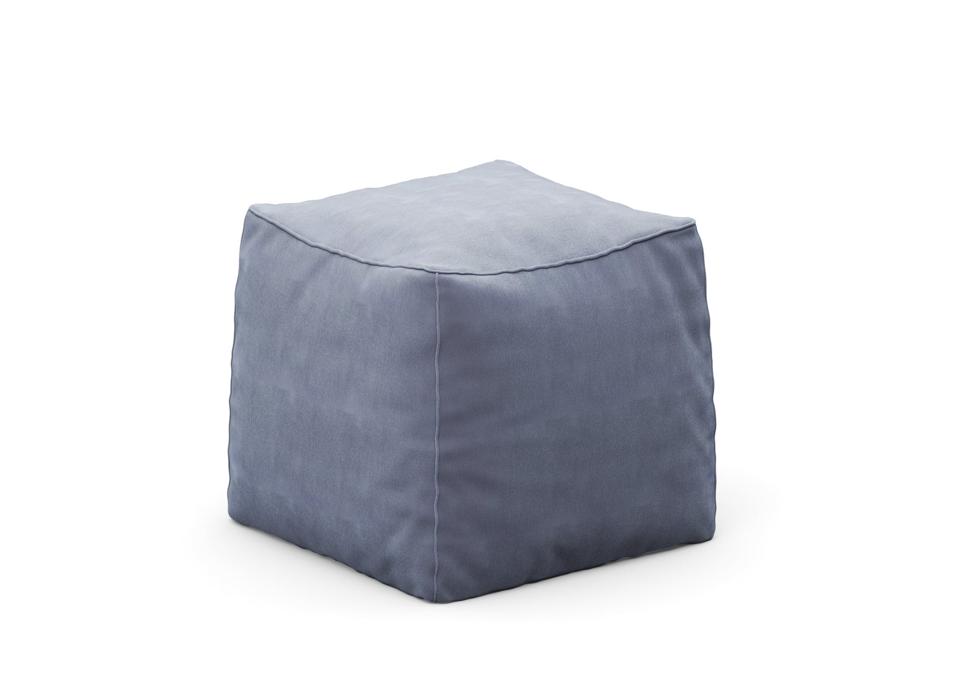 Soft Gray Cube Ottoman with Clean Stitching for Versatile Seating chair