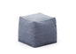 Soft Gray Cube Ottoman with Clean Stitching for Versatile Seating chair