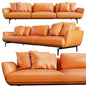 Orange Leather Sofa sofa