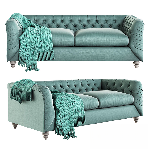 Buttoned Tufted Upholstered Sofa sofa