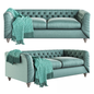 Buttoned Tufted Upholstered Sofa sofa