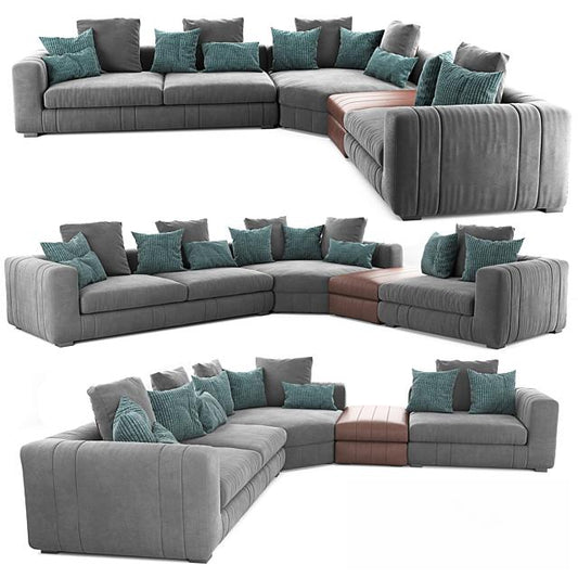 Grey L-shaped Sofa sofa