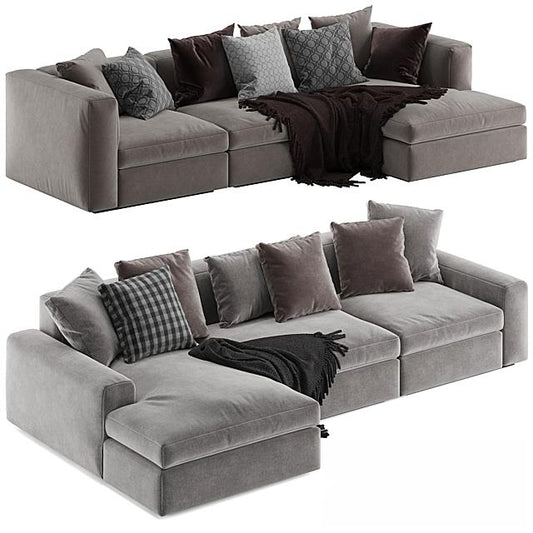 Grey L - shaped Sofa sofa