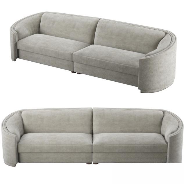 Curved Gray Sofa sofa