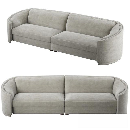 Curved Gray Sofa sofa