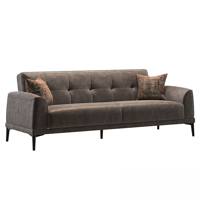 Buttoned Gray Sofa sofa